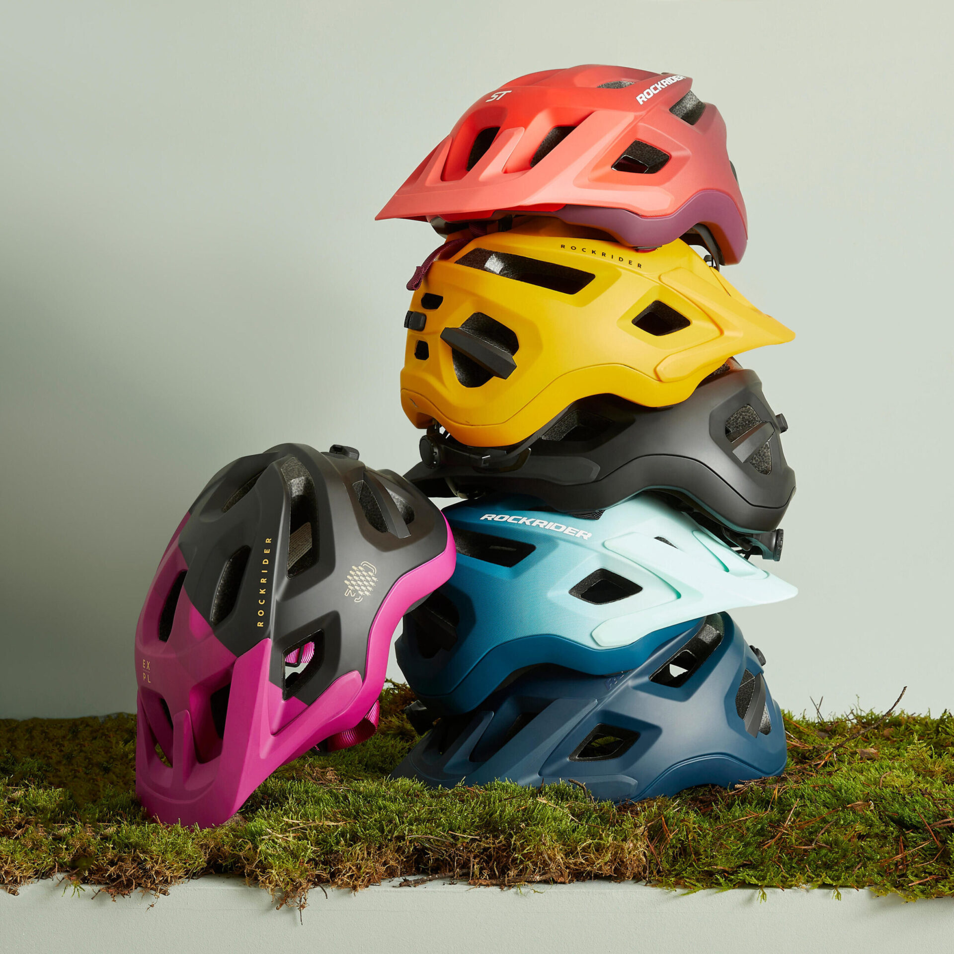 casco bicicleta mtb adulto rockrider st 500rosa degradado scaled