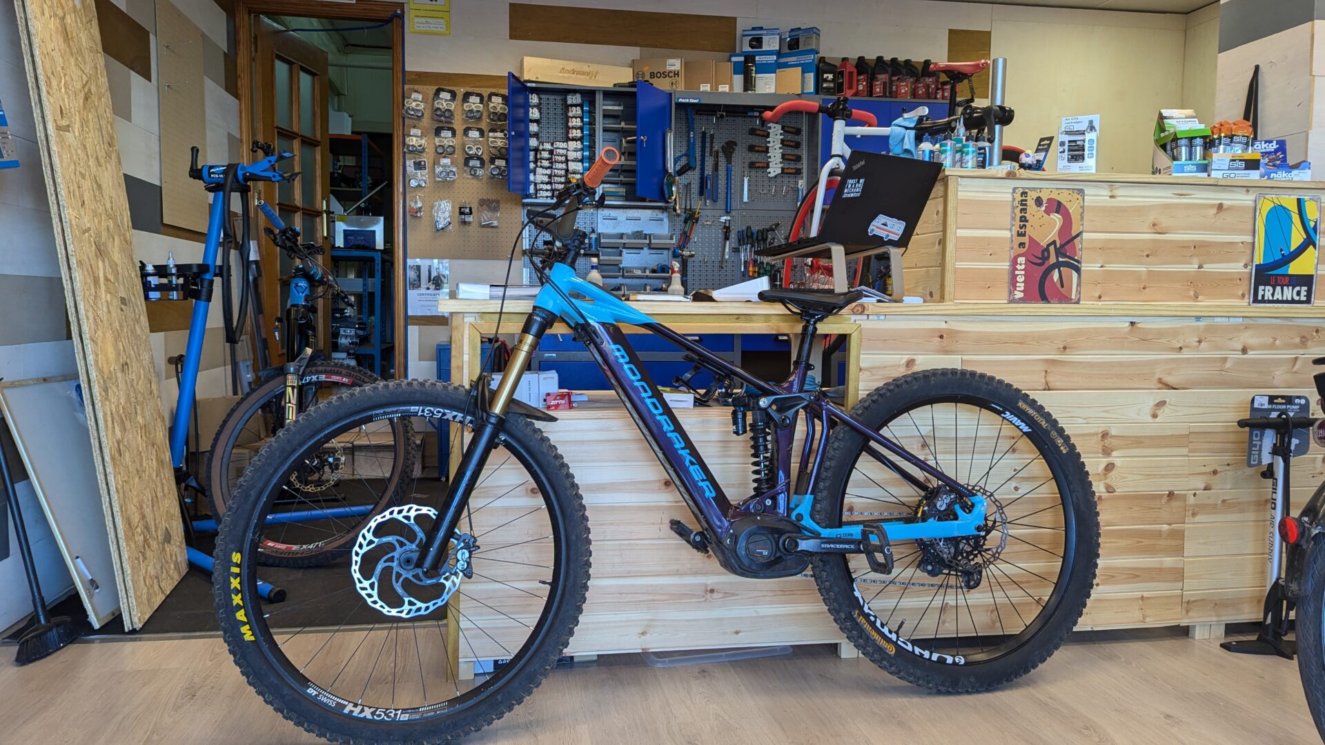 a bicycle in a shop