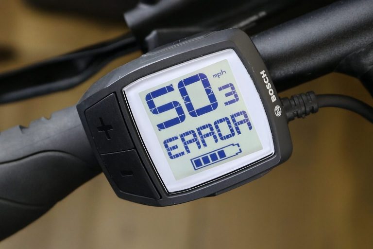 Pantalla Bosch con error y velocidad